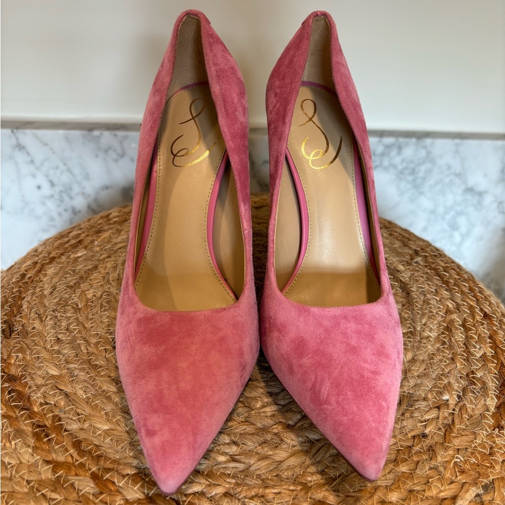 Sam Edelman Antonia Pink Confetti Pointed Toe Heel
